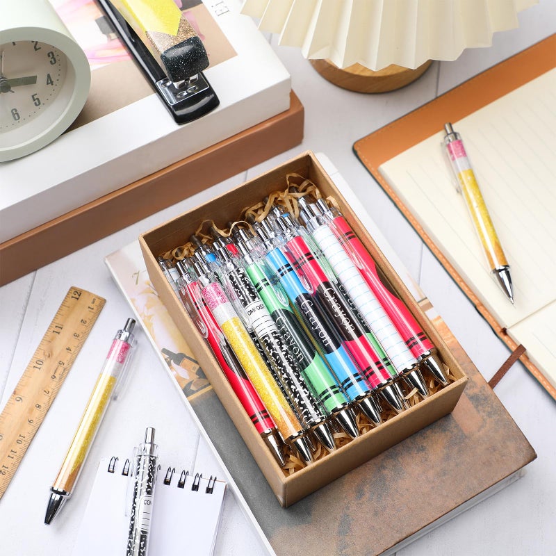 Motipuns 24 Pcs Teachers Pens Bulk Teacher Appreciation Gifts Cute Ballpoint Pens Best Teaching Thank You Gifts for Woman Nurse Coworker Staff Office Writing Stationery Graduation Supply - Image 2