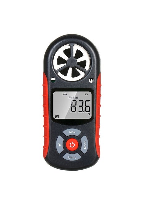 8 in 1 Handheld Digital Anemometer Wind Speed/Wind Chill/Temperature/Humidity/Heat Index/Dew Point/Barometric Pressure/Altitude Meter Digital Meteorograph with LCD Backlight