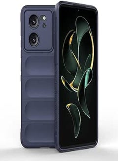 Back Cover Bumper Case for Xiaomi Mi 13T / 13T Pro Case, [Drop Protection, Non-Slip Airbag Design] Robust Case, TPU Bumper + Soft Silicone Shockproof Phone Case (Blue)