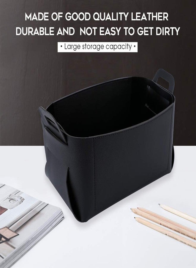 KINIVA Gift Baskets for Present-Valet Tray Organizer - Leather Dresser Organizer Box for Men and Women - Jewelry Accessories Catchall Vanity Tray for Table Desk Top (Black) - Image 5