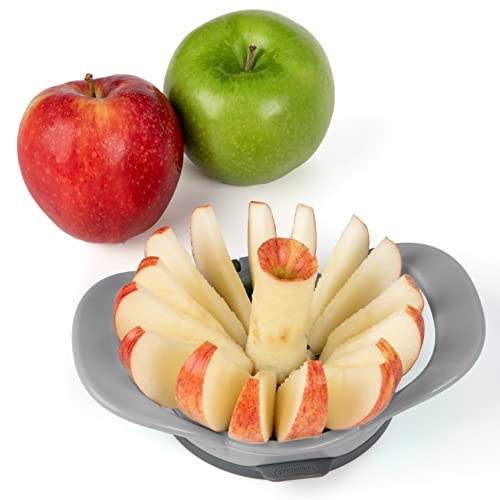 Progressive PrepWorks by Progressive Dishwasher Safe 16-Slice Thin Apple Slicer and Corer with Attached Safety Cover (Grey) - Image 5