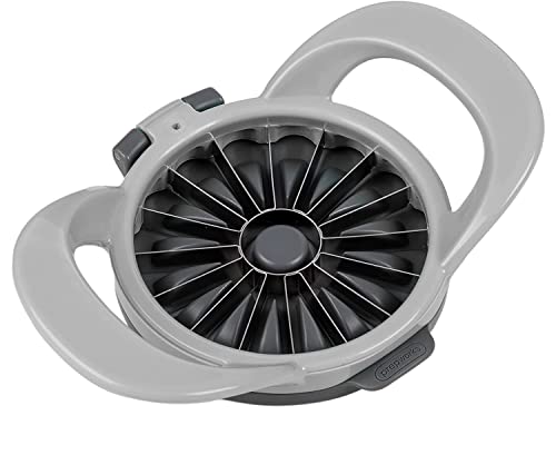 Progressive PrepWorks by Progressive Dishwasher Safe 16-Slice Thin Apple Slicer and Corer with Attached Safety Cover (Grey) - Image 1