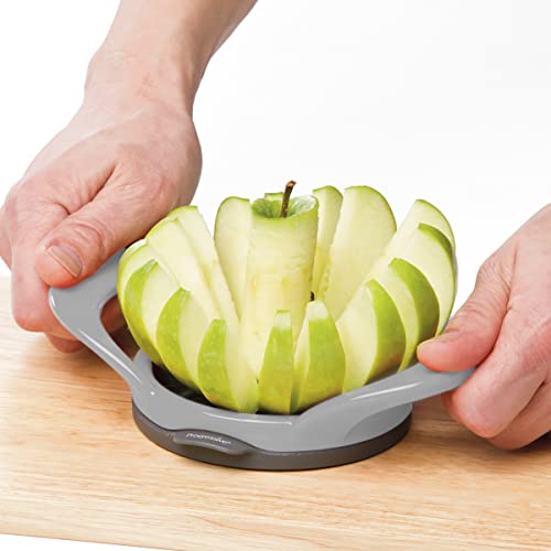 Progressive PrepWorks by Progressive Dishwasher Safe 16-Slice Thin Apple Slicer and Corer with Attached Safety Cover (Grey) - Image 4