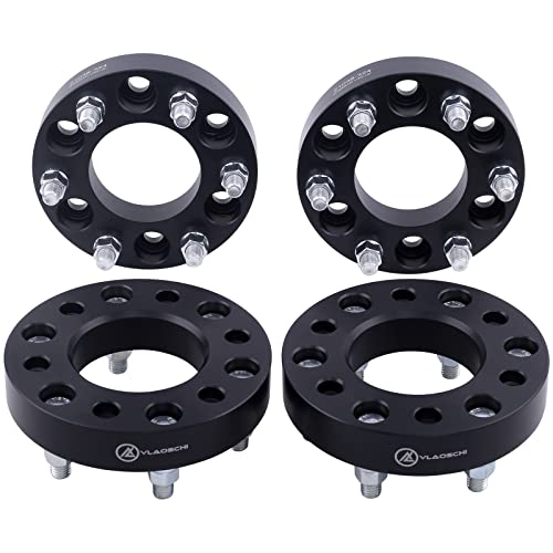 VLAOSCHI Black Forged 6x135 to 6x5.5 Wheel Adapters 1 Inch with 14x2 Studs Compatible with Ford 6 Lug 6x135 to 6x139.7 for 2004-2014 F150 | 2003-2014 Expedition | 2003-2014 Navigator - Pack of 4 - Image 1