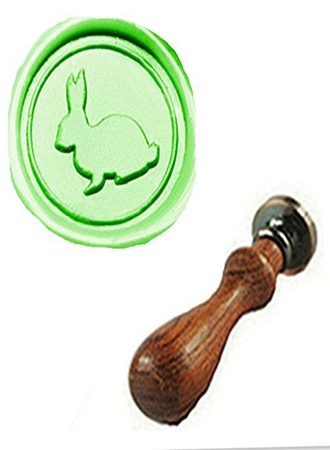 MDLG Rabbit Wax Seal Stamp Rosewood Handle Set Christmas Easter Bunny Invitations Package Sealing Stamp Animal Wax Seal Stamp Set - Image 1
