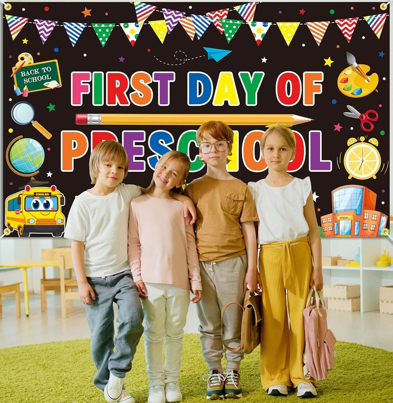 ARS Back to School Banner Backdrop, First Day of School Welcome Photography Background, Reusable School Party Decorations Banner for Teachers, Students, Classroom, Kindergarten & School Events - Image 3