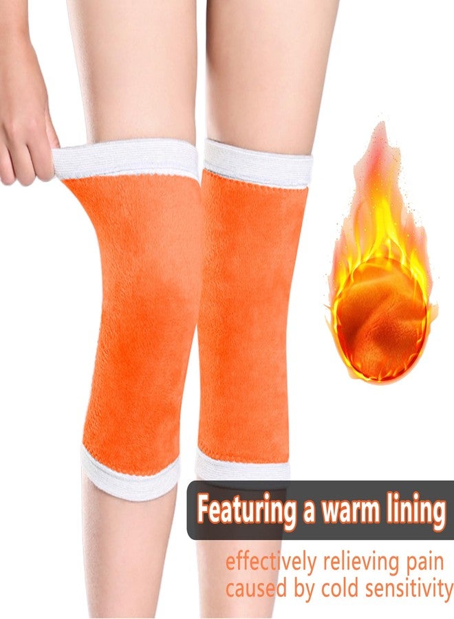 iNelihoo Thicken Knee Warmer with Fleece Lining Stretchy Anti-Slip Arthritic Knee Sleeves Knit Soft Thermal Knees Wrap Pad Leg Sleeve Night Sleep Knees Brace Support Band for Cold Pain Relief - Image 5