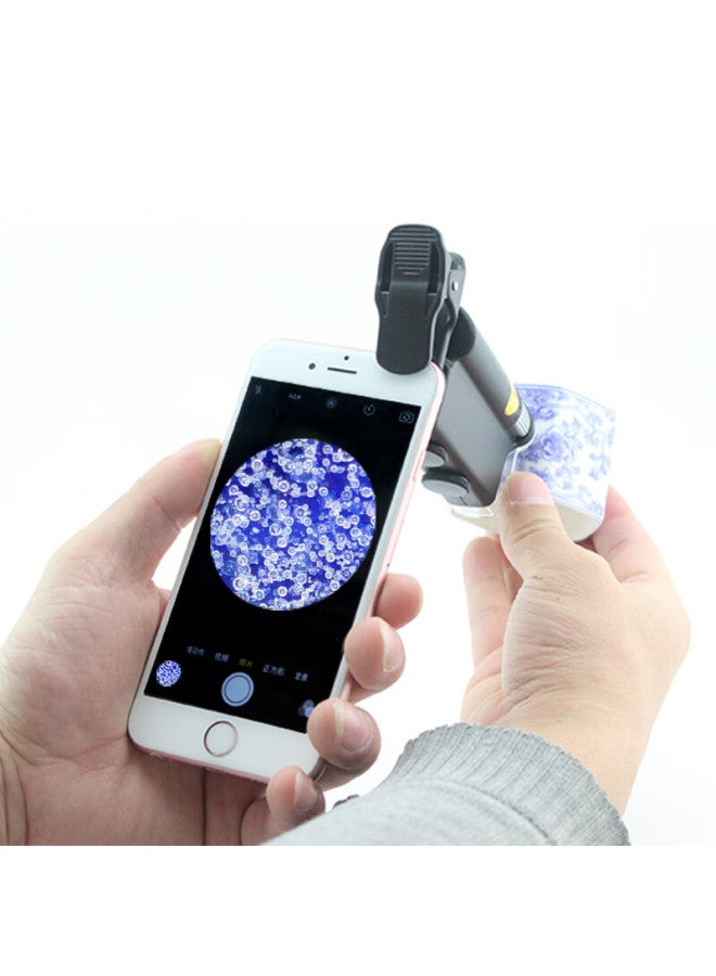 MIXOUT Mixout 60X And 100X High Magnification Magnifying Glass, High-Definition Inspection With Led Light, Uv Light, Clip-On Microscope For Smartphones - Image 4