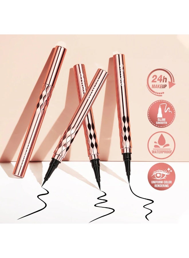 O.TWO.O OTWOO Transfer Proof Graphic Eyeliner Long Lasting Waterproof Smudge Proof Quick Dry Liquid Liner Easy Application Black Color Eye Makeup - Image 5