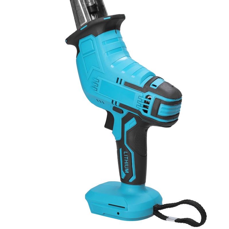 Portable Reciprocating Saw: Rechargeable Battery Powered, Longer Running Time - Stepless Speed Change, Keyless Blade Clamp, LED Light Multifunctional Saber Saw for Outdoor & Dark Work Spaces - Image 2