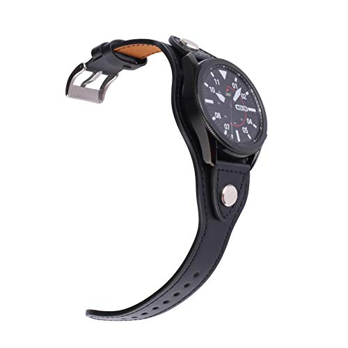 KONAFEI Compatible with Samsung Galaxy Watch 7&FE&6&5&4&3 Band/40mm 44mm/Active 2/Galaxy Watch 5 Pro/Watch 6&4 Classic 43mm/47mm/42mm/46mm/Garmin Venu, 20mm Leather Bracelet Vintage Strap for Men&Women - Image 4