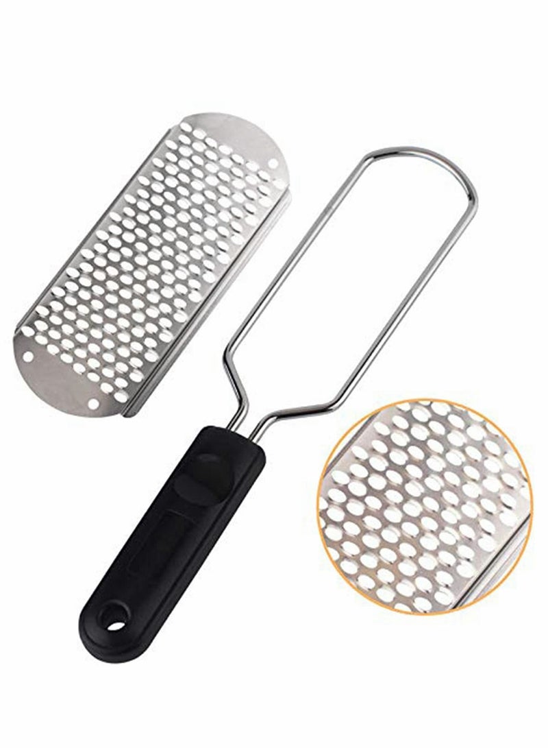 Pedicure Foot File Professional Stainless Steel Colossal foot Rasp, Scrubber Care, Dead Skin Remover for Feet, Tools Washable and Reusable, 2Pcs - Image 4