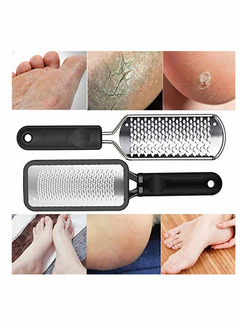 Pedicure Foot File Professional Stainless Steel Colossal foot Rasp, Scrubber Care, Dead Skin Remover for Feet, Tools Washable and Reusable, 2Pcs - Image 5