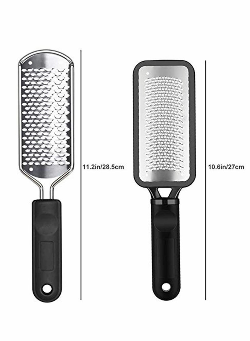 Pedicure Foot File Professional Stainless Steel Colossal foot Rasp, Scrubber Care, Dead Skin Remover for Feet, Tools Washable and Reusable, 2Pcs - Image 2