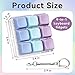 DEARIDAP Keyboard Fidget Toy 9in 1 Keyboard Keychain Push Bubble Sensory Fidget Toys Anxiety and Stress Relief Gifts for Children Adults Friends Purple and Blue - Image 4