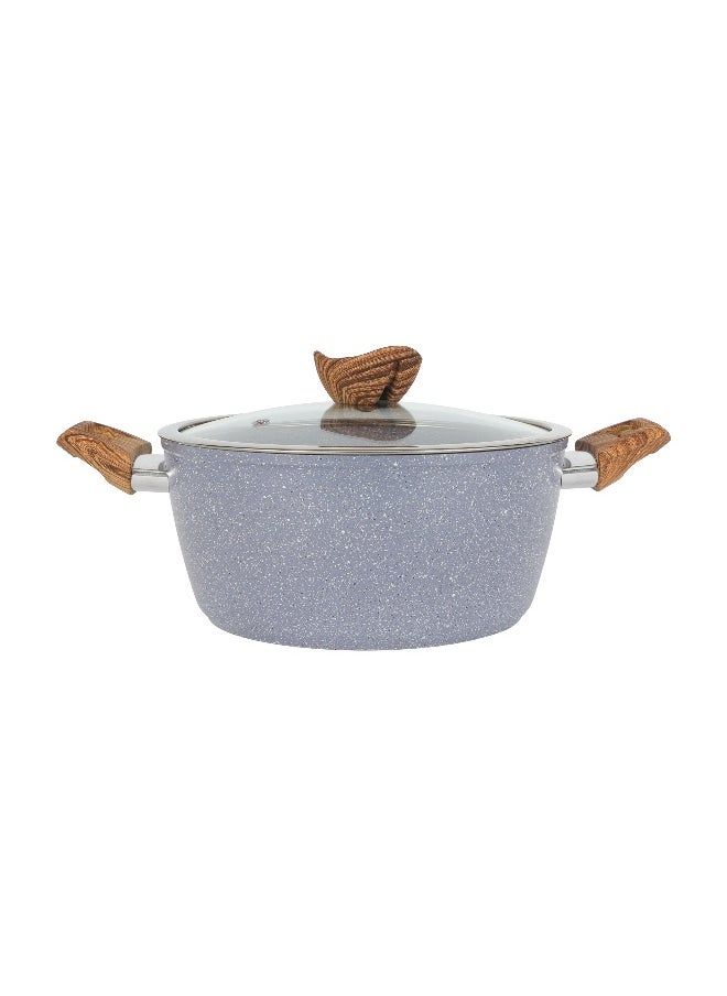 DELCASA Delcasa 30cm Essential Casserole Non Stick Aluminum Cookware with Granite Coating  - Image 2
