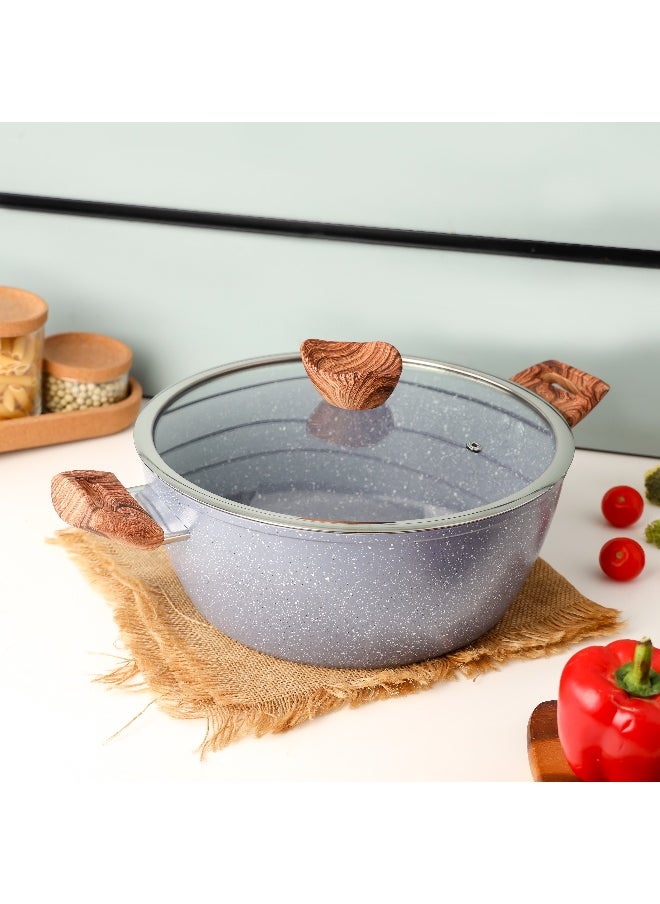 DELCASA Delcasa 30cm Essential Casserole Non Stick Aluminum Cookware with Granite Coating  - Image 5