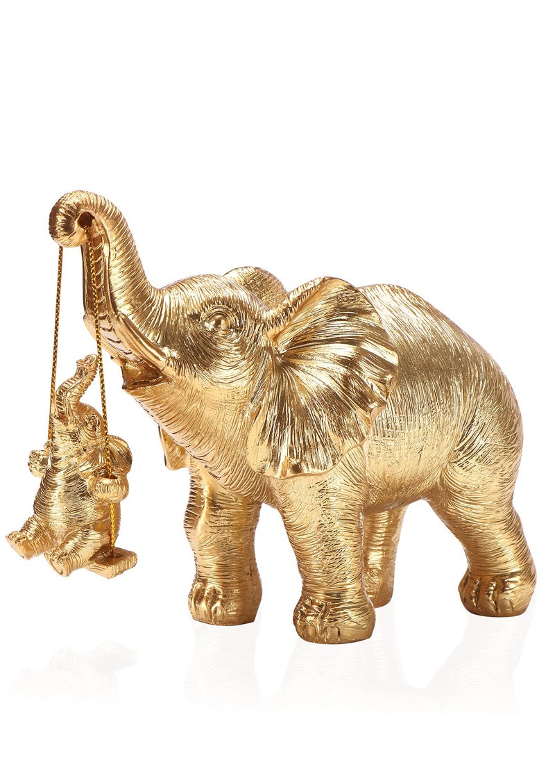 Excefore Elephant Statue Gold Decor Brings Good Luck, Health, Strength. Gifts for Women, Mom Gifts - Image 1