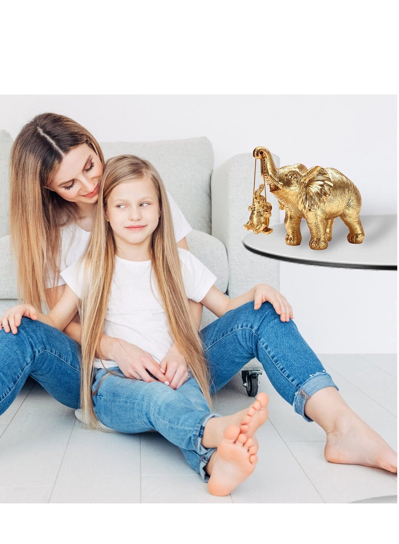 Excefore Elephant Statue Gold Decor Brings Good Luck, Health, Strength. Gifts for Women, Mom Gifts - Image 3