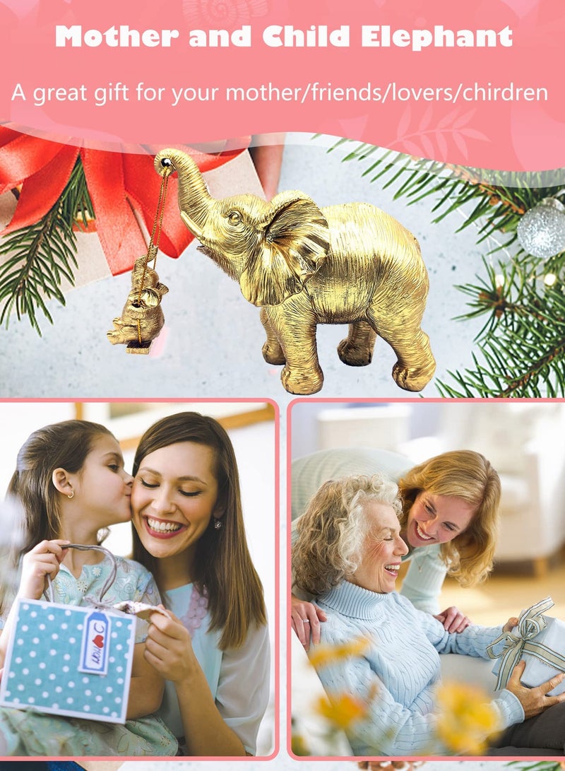 Excefore Elephant Statue Gold Decor Brings Good Luck, Health, Strength. Gifts for Women, Mom Gifts - Image 4