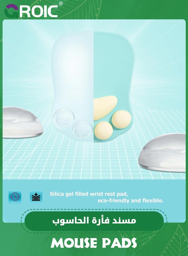 GROIC Cat Paw Mouse Pad, Ergonomic Mouse Pad, Light AquaMouse Mat with Wrist Support, Silicone Gel Mouse Pad, Cute Mouse Pad, Kawaii Mouse Pad, for Home/Office/Gaming - Image 4