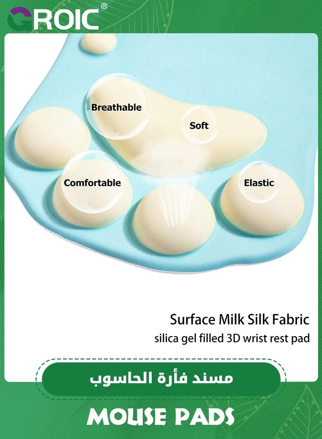 GROIC Cat Paw Mouse Pad, Ergonomic Mouse Pad, Light AquaMouse Mat with Wrist Support, Silicone Gel Mouse Pad, Cute Mouse Pad, Kawaii Mouse Pad, for Home/Office/Gaming - Image 2