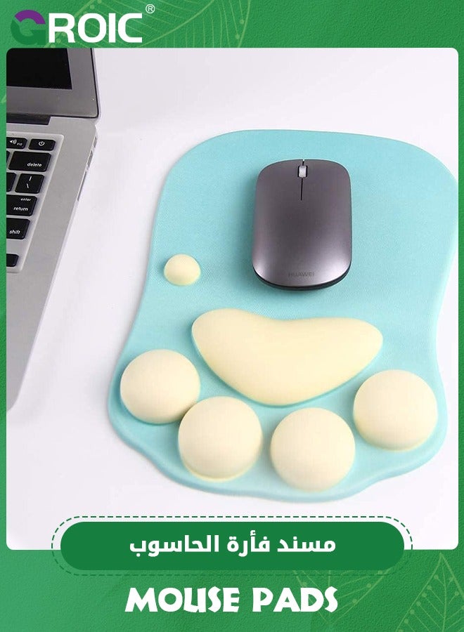 GROIC Cat Paw Mouse Pad, Ergonomic Mouse Pad, Light AquaMouse Mat with Wrist Support, Silicone Gel Mouse Pad, Cute Mouse Pad, Kawaii Mouse Pad, for Home/Office/Gaming - Image 5
