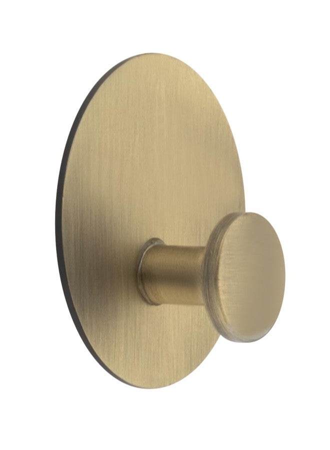 Allied Stainless Steel Self Adhesive Wall Hook Round Shaped for kichen, Bathroom, Cabinet, Towel, Utensils, Key - Waterproof and Rustproof | Code - 717 (Pack of 2, Brass Antique) - Image 2