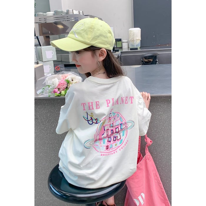 Boys And Girls Short-Sleeved Cotton T-Shirt 2024 Summer Loose Top Mid-Large Children'S Printed Children'S Half-Sleeved T-Shirt - Image 1