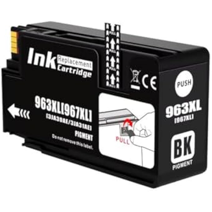 SET OF 4 963XL BLACK CYAN MAGENTA YELLOW COMPATIBLE INK CARTRIDGES FOR HP OFFICEJET PRO 9010 9010E 9012 9012E 9014 9014E 9015 9015E 9016 9019 9019E 9020 9022 9022E 9025 9025E PRINTERS - Image 2