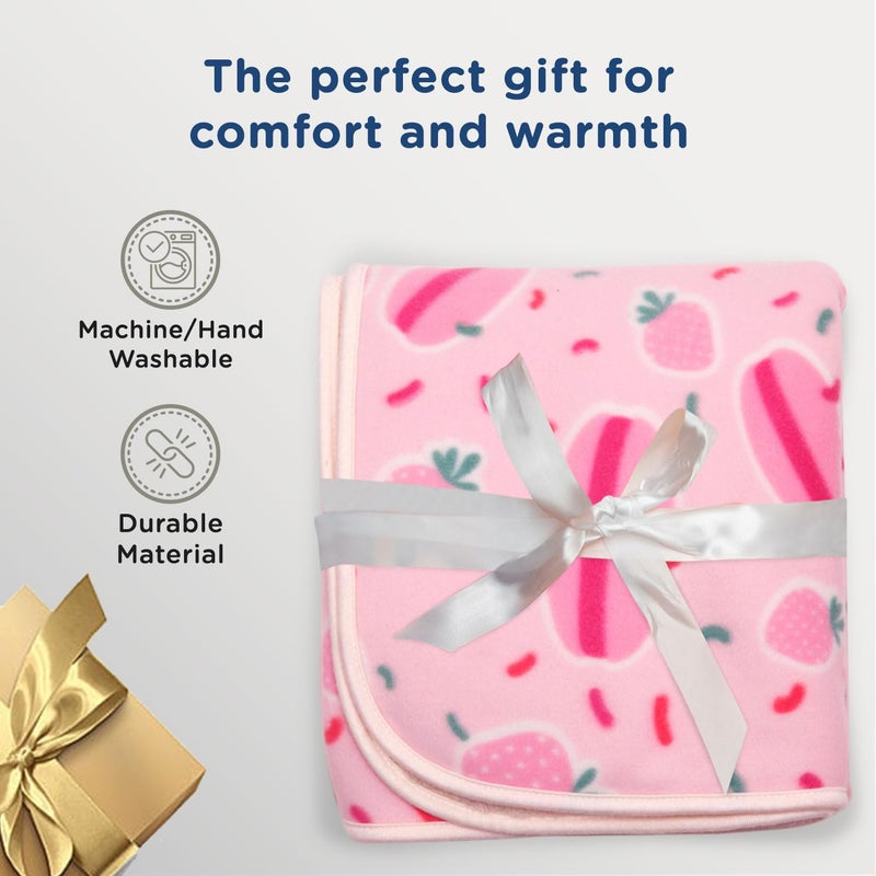 Mee Mee Ultra Soft Plush | Lightweight & Super Comfortable Baby Blankets | Swaddle for Infant & Toddler | Multipurpose | Breathable | Double Layred 2 Years | Light Pink | 75X100 CM - Image 4