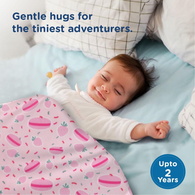 Mee Mee Ultra Soft Plush | Lightweight & Super Comfortable Baby Blankets | Swaddle for Infant & Toddler | Multipurpose | Breathable | Double Layred 2 Years | Light Pink | 75X100 CM - Image 3