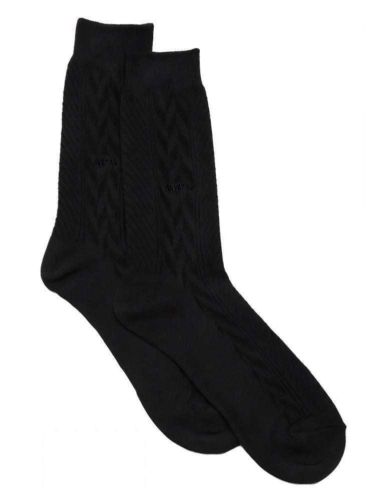 أيه إم بي إم جوارب رسمية للرجال (عبوة من 3) - أسود، أزرق داكن، أبيض - Image 2