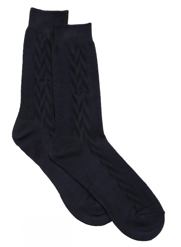 أيه إم بي إم جوارب رسمية للرجال (عبوة من 3) - أسود، أزرق داكن، أبيض - Image 3