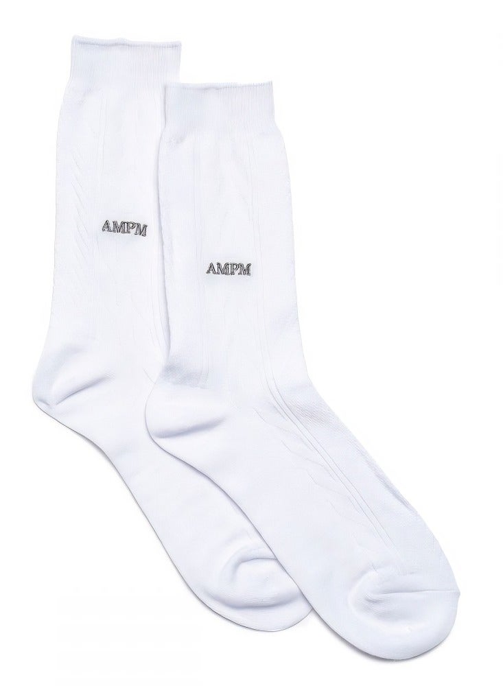 أيه إم بي إم جوارب رسمية للرجال (عبوة من 3) - أسود، أزرق داكن، أبيض - Image 4