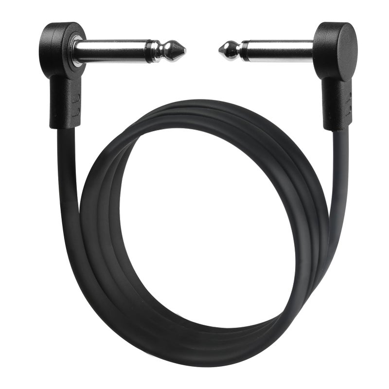 GOGHOST 3FT Guitar Patch Cables, 1/4" TS Right Angle Effect Pedal Flat Cables - Image 1