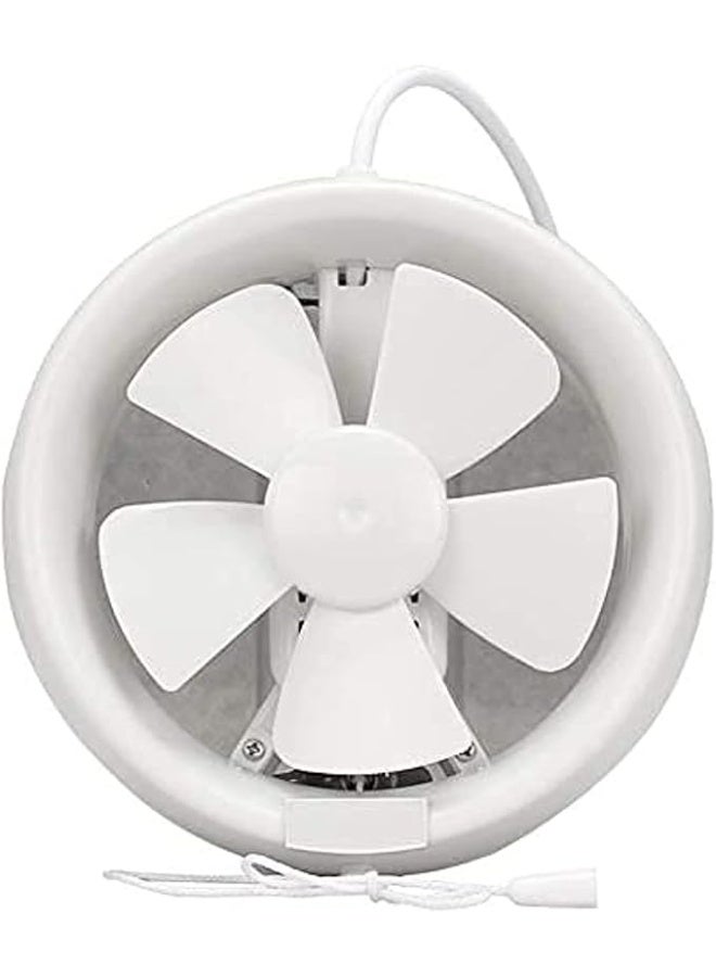MAAT 6 inch Ventilation Fan / Round Window Exhaust Fan with 100% pure Copper Motor, Built-in Thermal Fuse Protection,25w Power, Energy Efficient, 3-Year Warranty (MVF-R6 White) - Image 1