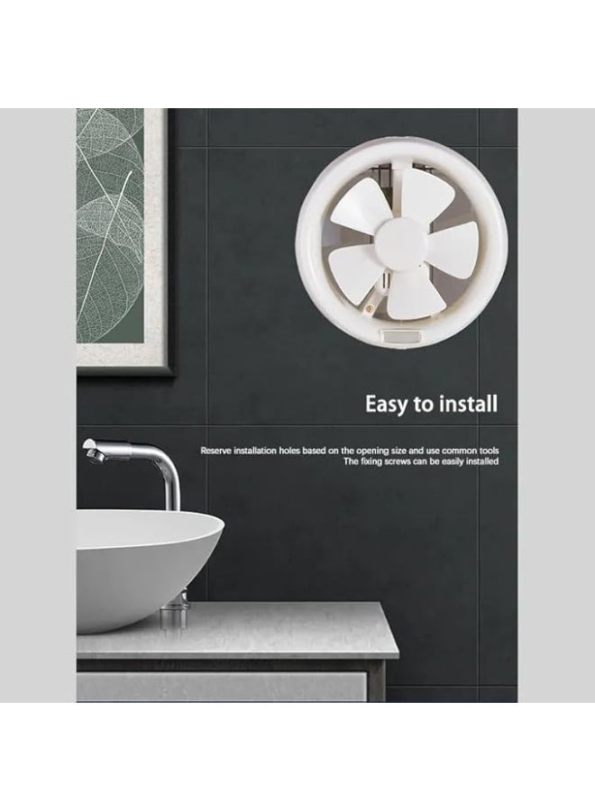 MAAT 6 inch Ventilation Fan / Round Window Exhaust Fan with 100% pure Copper Motor, Built-in Thermal Fuse Protection,25w Power, Energy Efficient, 3-Year Warranty (MVF-R6 White) - Image 5