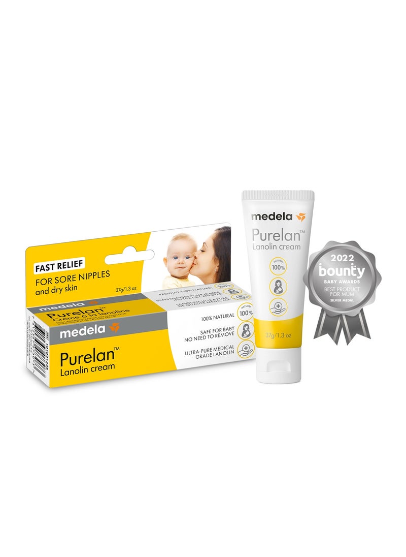 Medela Purelan 37g Lanolin Cream Pack of 2 - Fast Relief for Sore and Dry Skin, 100% Natural, Hypoallergenic, Dermatologically Certified and Free from Fragrance  - Image 3