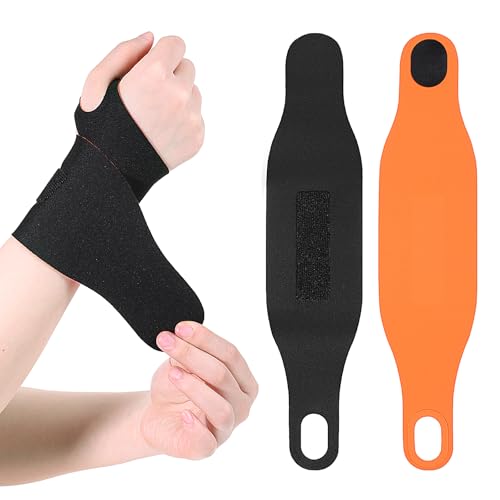 cobee 2 Pcs Wrist Brace Strap Wrist Brace for Carpal Tunnel Night Support UltraThin Elastic Compression Wrist Wraps for Left Right Hand Fitness Sports Tennis - Image 2