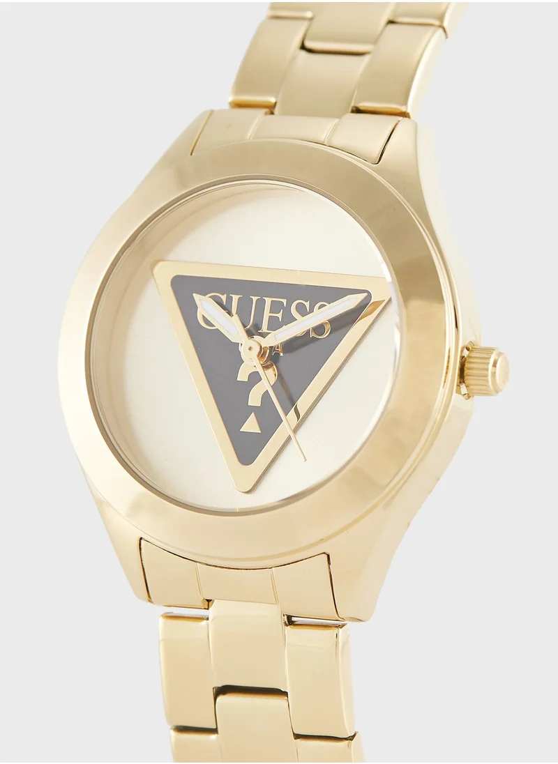 GUESS Tri Plaque Steel Strap Analog Watch