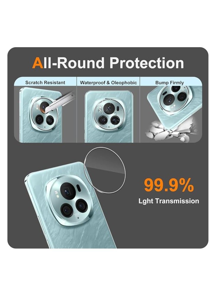 Honor Magic 6 Pro 5G tempered glass, 3 pieces of screen protective film and 3 pieces of camera protective film, 9H hardness scratch-resistant tempered glass protective film - Image 4
