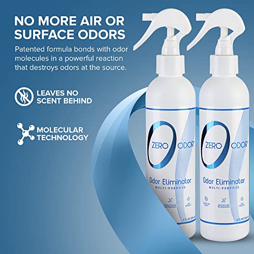Zero Odor - Multi-Purpose Strong Odor Eliminator for Home, Office, Car, Bathroom, Hotel, Room Deodorizer, and Odor Neutralizer, 8oz Two Pack - Image 2