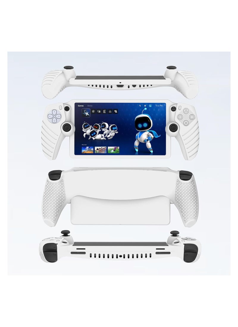 Excefore - Protective Case for Playstation Portal, Silicone Case Cover All-Around Protection and Non-Slip Thumb Grips Accessories for Playstation Remote Player Playstation Portal Case (White) - Image 1