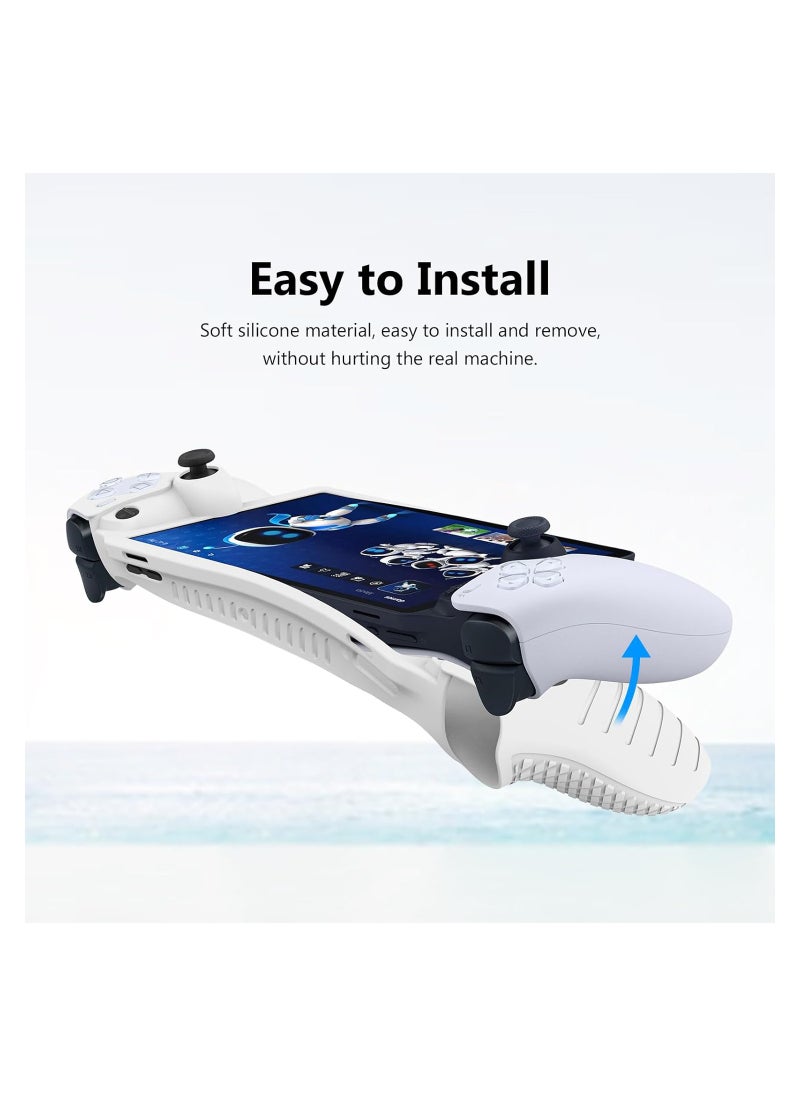Excefore - Protective Case for Playstation Portal, Silicone Case Cover All-Around Protection and Non-Slip Thumb Grips Accessories for Playstation Remote Player Playstation Portal Case (White) - Image 1
