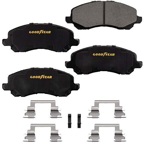 Goodyear Anti Ox Polished Front Brake Kits Rotors & Ceramic Pads For Chrysler,Dodge,Jeep,Mitsubishi & More PRK39641F - Image 2