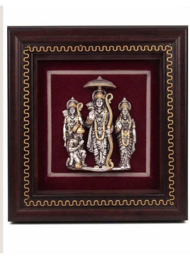 KHUSHBOO JEWELS 999 3D SILVER FRAME RAM DARBAR DIVINE BLESSINGS SILVER-TONE (15*15*5CM) - Image 1