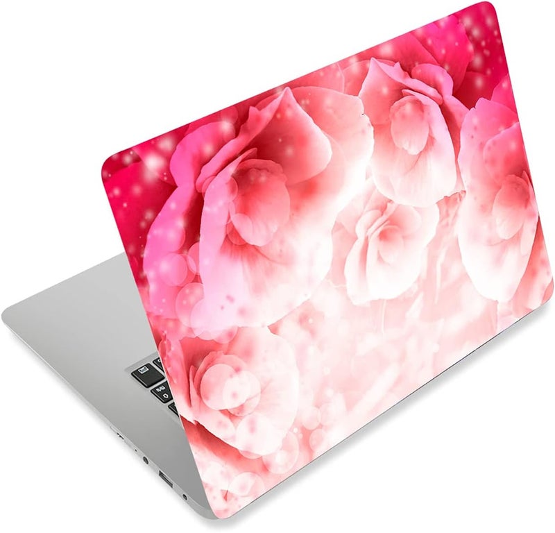 Laptop Skin Sticker Decal,12" 13" 13.3" 14" 15" 15.4" 15.6 inch Laptop Skin Sticker Cover Art Decal Protector Notebook PC (Red Flowers)