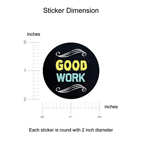 weRevel Paper Chalkboard Theme Appreciation Stickers, 40 Count, 2 Inches, Round, 4 Unique Designs - Image 5