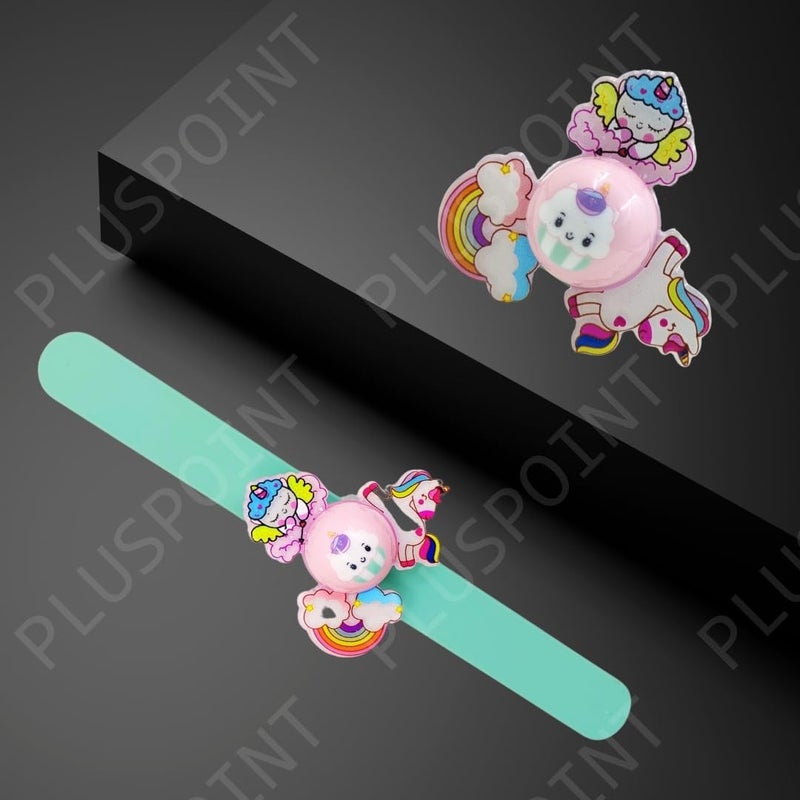 PLUSPOINT سوار معصم للأطفال للأولاد والبنات سوار صفع لطيف على شكل كرتون - Image 4